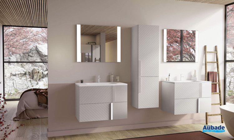 Meuble salle de bain Double Jeu Blanc de Sanijura