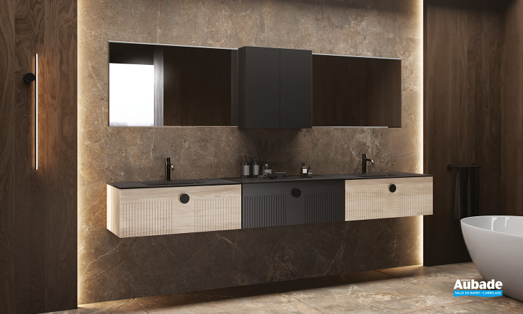 Meuble impact II de Sanijura finition Déco coloris Chêne blanchi