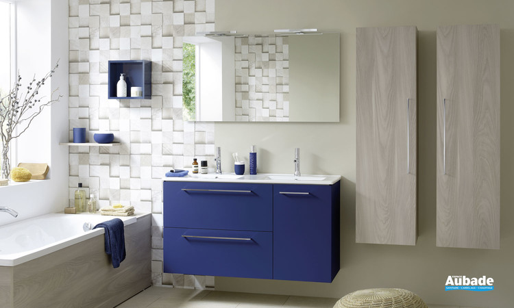 Meuble 2 tiroirs et 1 porte Impact 2 coloris bleu marine de Sanijura
