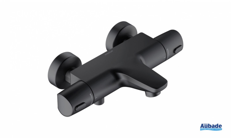 Mitigeur bain/douche mural thermostatique Noir mat