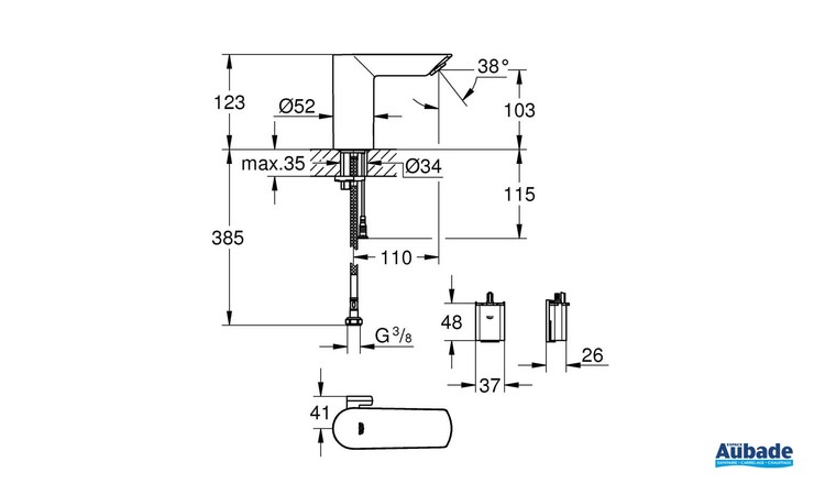 Mitigeur lavabo infrarouge 1/2