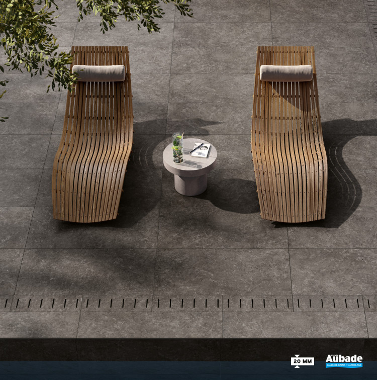 Carrelage Landstone par Novabell format 60 x 60 cm en coloris Carbon