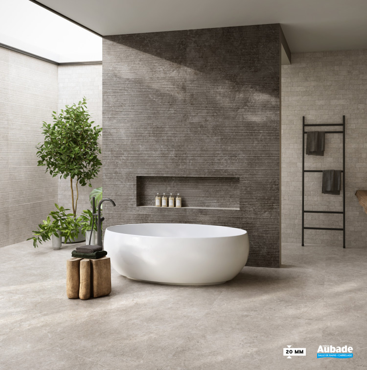 Carrelage Landstone par Novabell format 60 x 60 cm en coloris Gravel