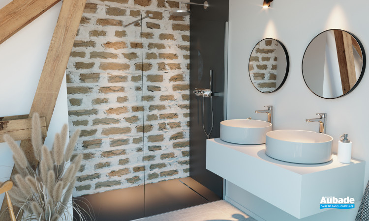 Paroi de douche IDEA par Atelier du bain en coloris Chromé