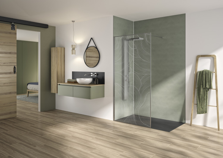 Paroi douche solo eskisse inox brossé de kinedo