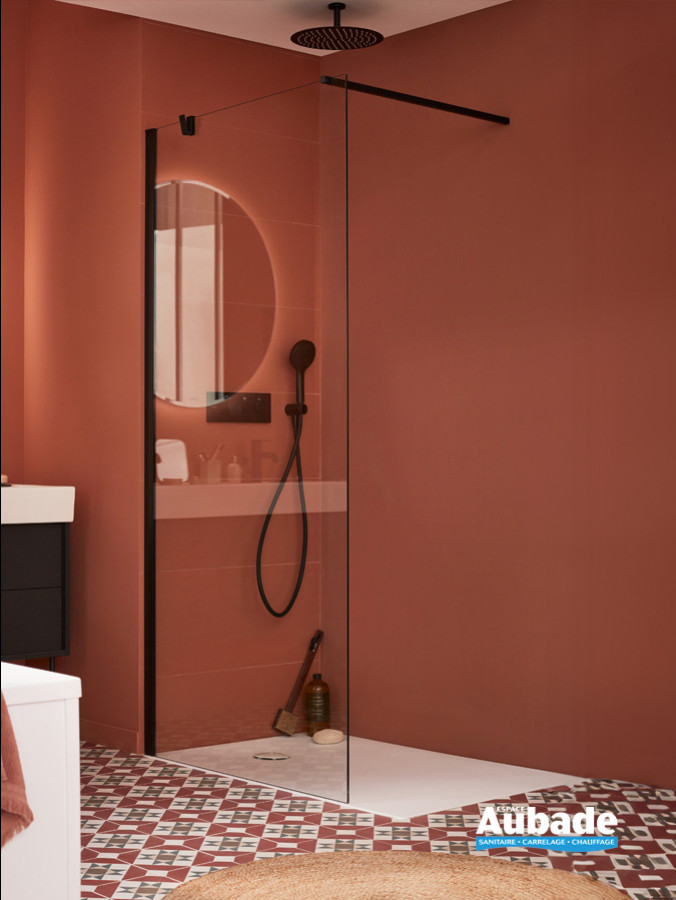 Paroi de douche Contra Mix N' Match, finition Noir mat de Jacob Delafon