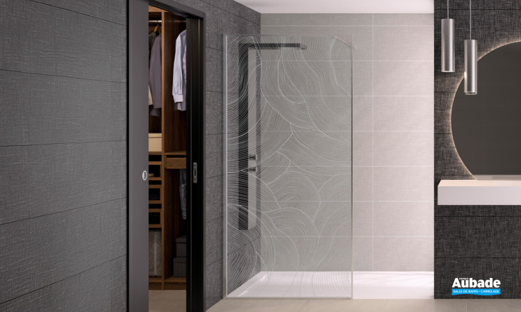 paroi de douche solo eskisse inox brosse de kinedo