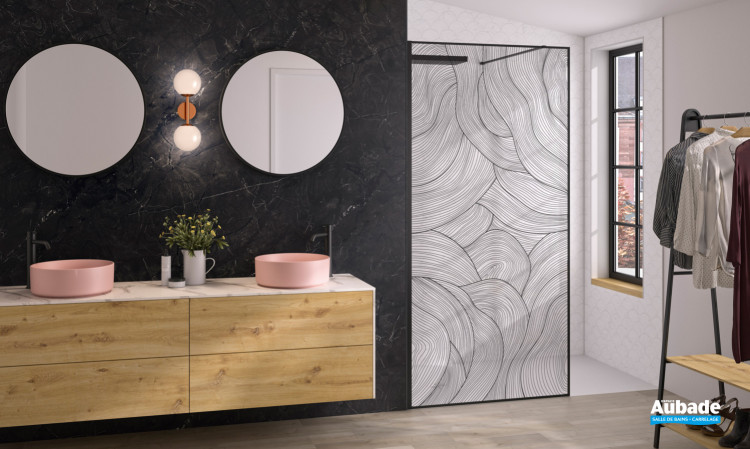 paroi douche solo eskisse noir mat de kinedo