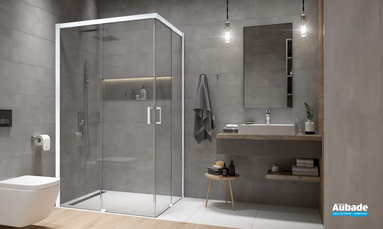 Paroi de douche Arty accès d'angle de Leda