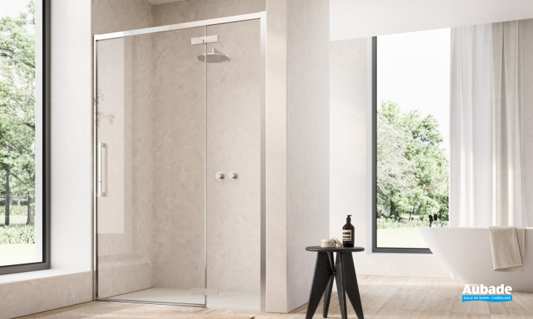 paroi douche ronal etna pivotante poli brillant