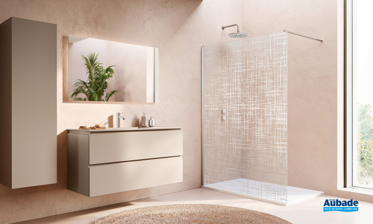 Paroi de douche Walk-in Easy 2.0 Cromalin par Ronal coloris Poli-brillant