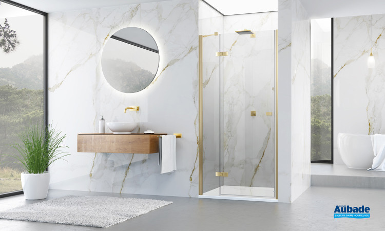 Paroi de douche Alina de Roth en coloris doré
