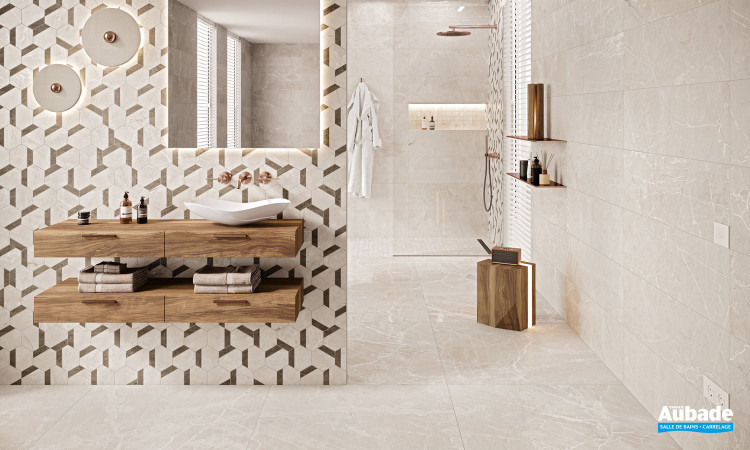 Collection Breccia par Pavigrés en coloris Gold et mosaïque Gold