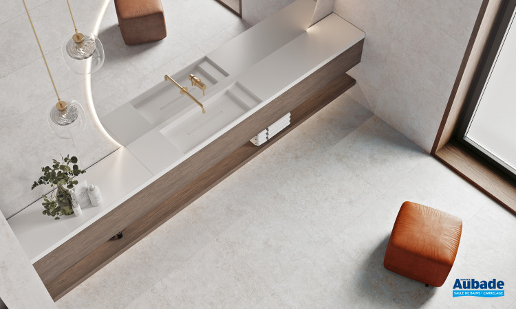 Collection Travertino par Pavigrés en coloris Cielo Cremo