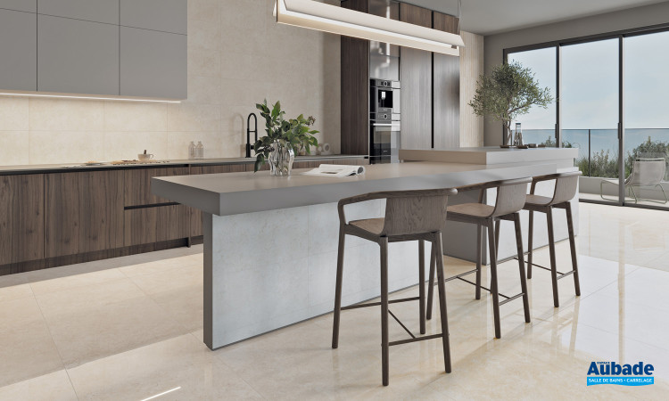 Collection Travertino par Pavigrés en coloris Cielo Oro