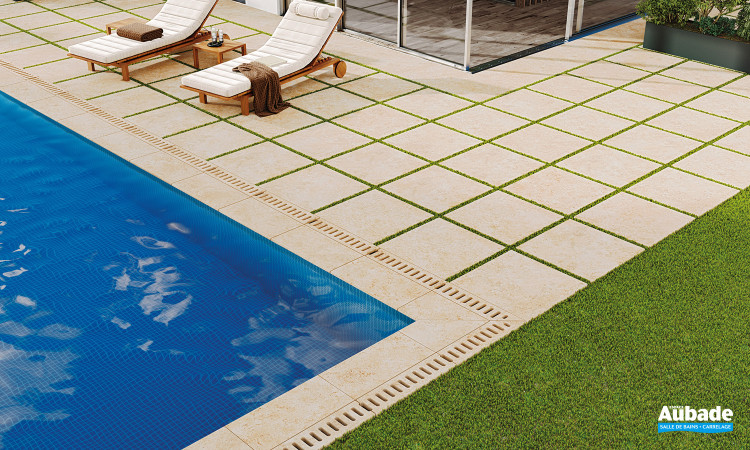 Collection Travertino par Pavigrés en coloris Cielo Oro