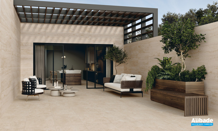 Collection Travertino par Pavigrés en coloris Corso Oro