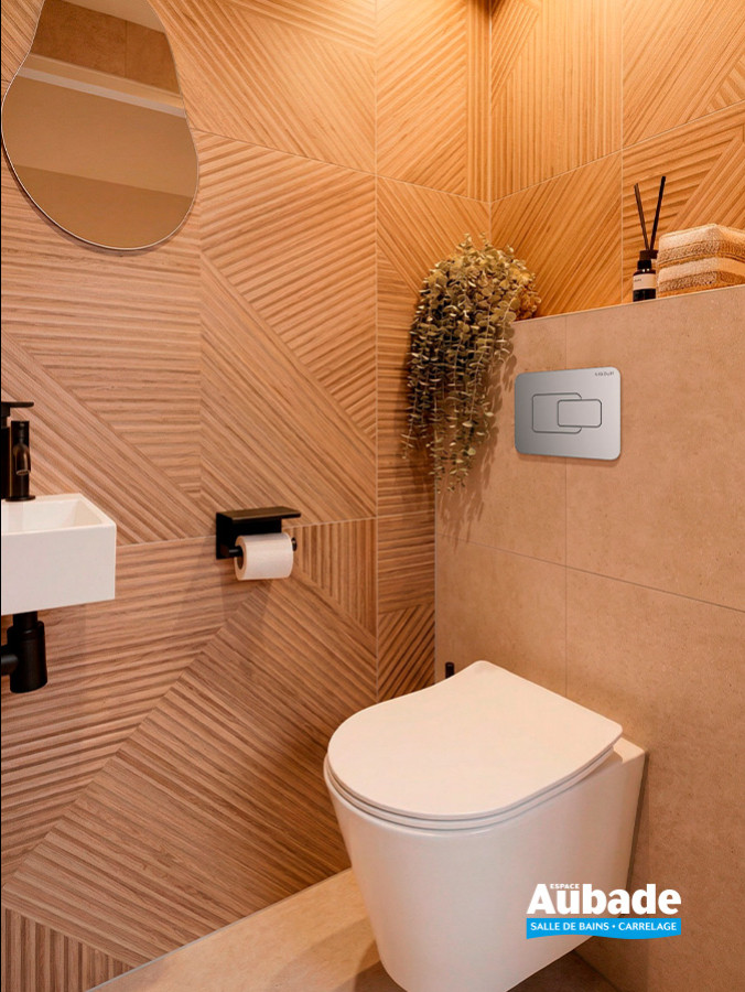 Plaque de commande Derby Style, modèle Circle de Vigour, coloris Chrome