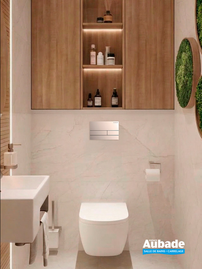 Plaque de commande Derby Style, modèle Element de Vigour, coloris Chrome