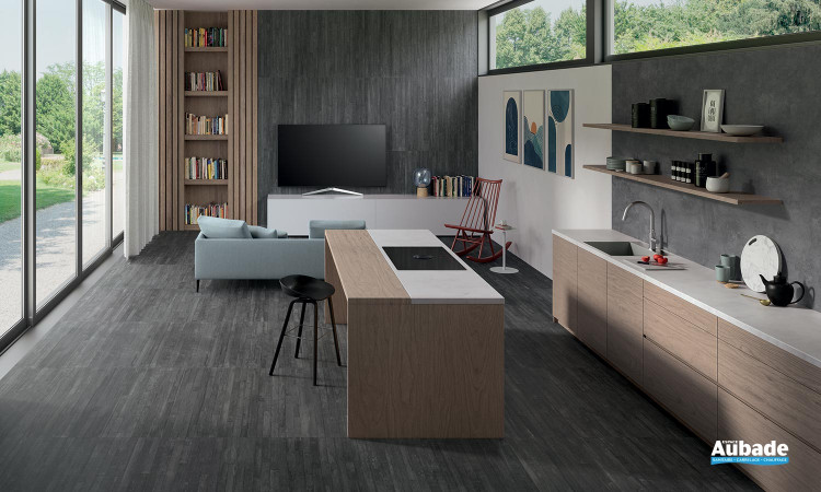 Collection Re-Play par Provenza en coloris Anthracite et décors Anthracite Cassaforma Flat et 3D