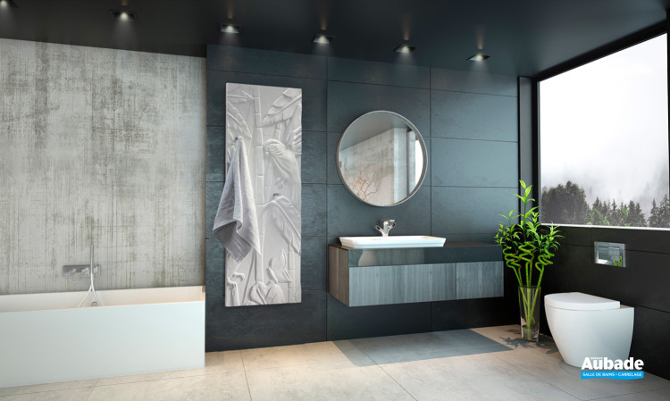 Art Nouveau radiateur eau chaude en pierre Olycale de Cinier 