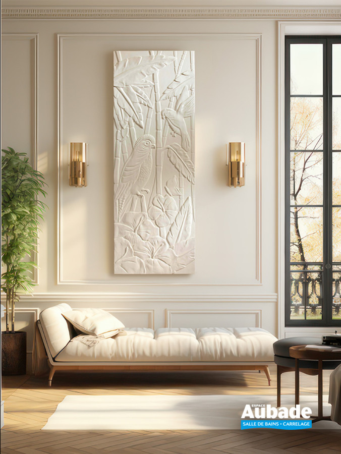 Art Nouveau radiateur eau chaude en pierre Olycale de Cinier 