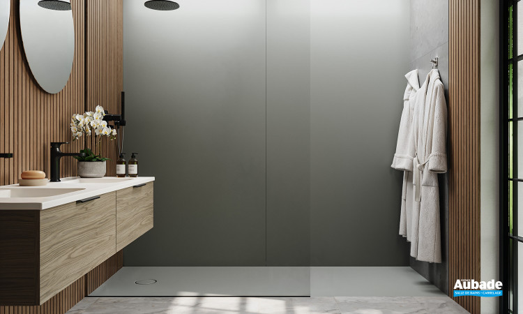 Panneau muraux et receveur XXL Polaris mat d'Ambiance bain