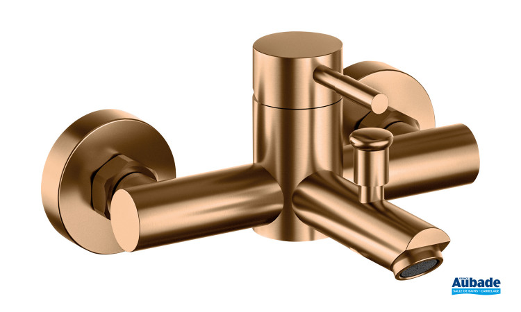 Mitigeur bain/douche mécanique Inox line finition PVD Cuivre brossé d'Aubade Création