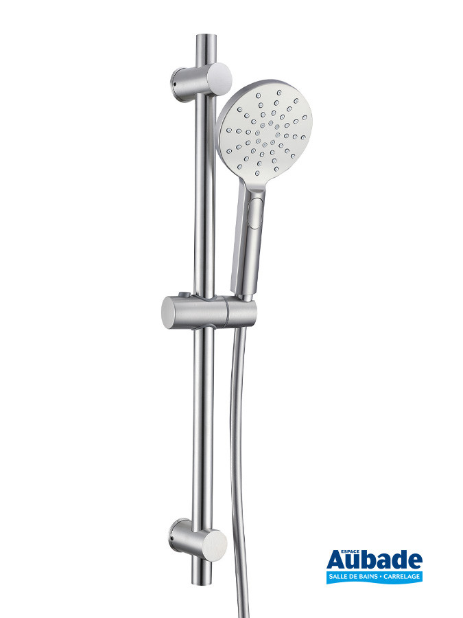 Set barre de douche Inox Line finition Inox brossé de Aubade Création