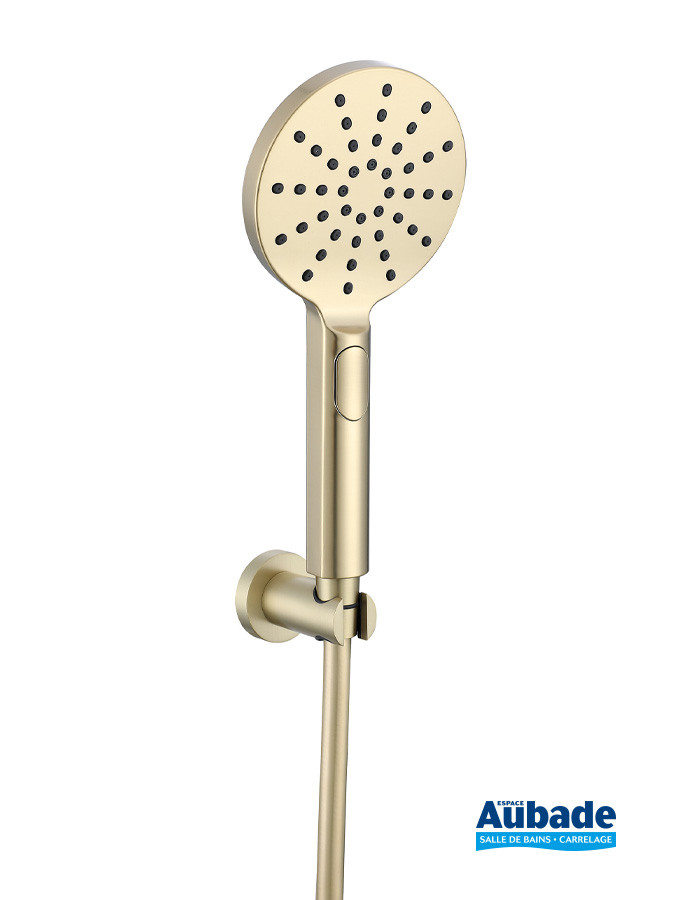 Kit douchette Inox Line finition PVD Or brossé de Aubade Création