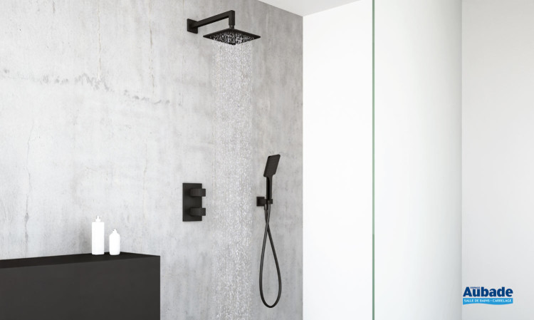 robinetterie douche quadri noir mat de cristina ondyna