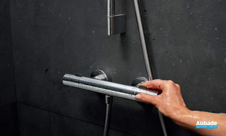 Mitigeur douche Ecostat Fine de Hansgrohe. Finition Chromé