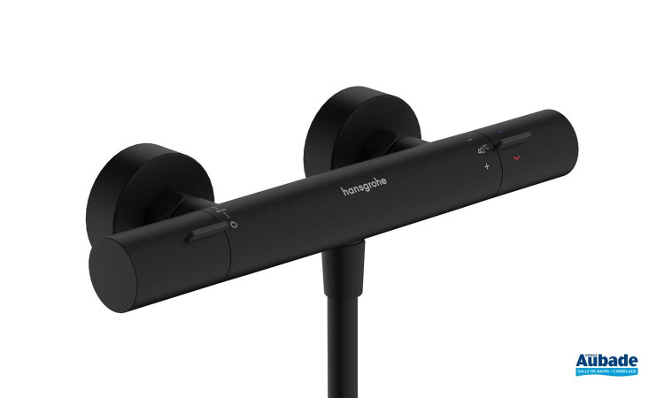Mitigeur douche Ecostat Fine de Hansgrohe. Finition Noir mat