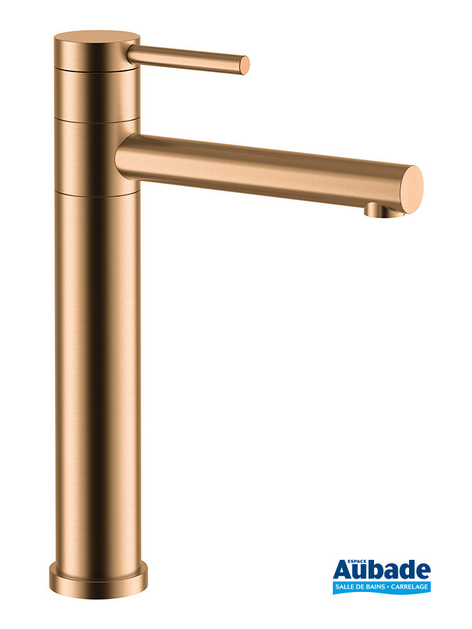 Mitigeur évier Inox Line finition PVD Cuivre brossé de Aubade Création