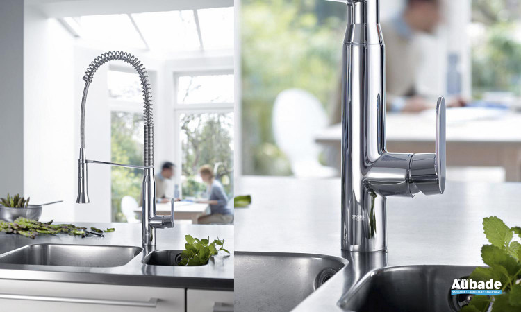 Robinet de cuisine professionnel avec douchette 2 jets K7 Pro de Grohe