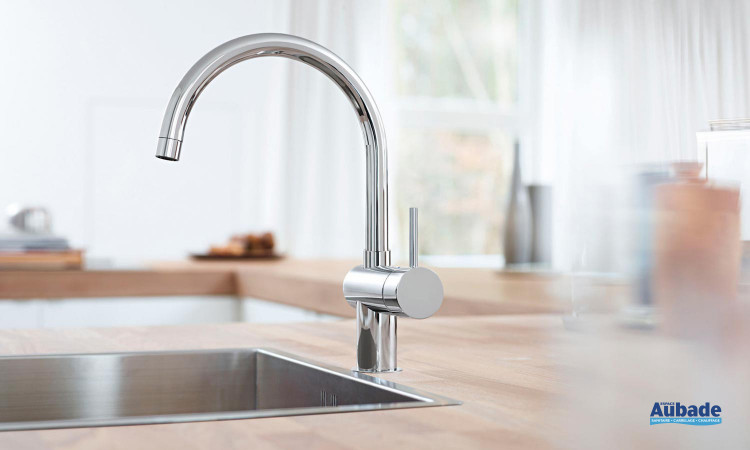 Mitigeur évier avec bec C orientable Minta de Grohe