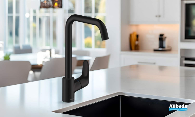 Robinet évier focus m41 260 noir mat de hansgrohe