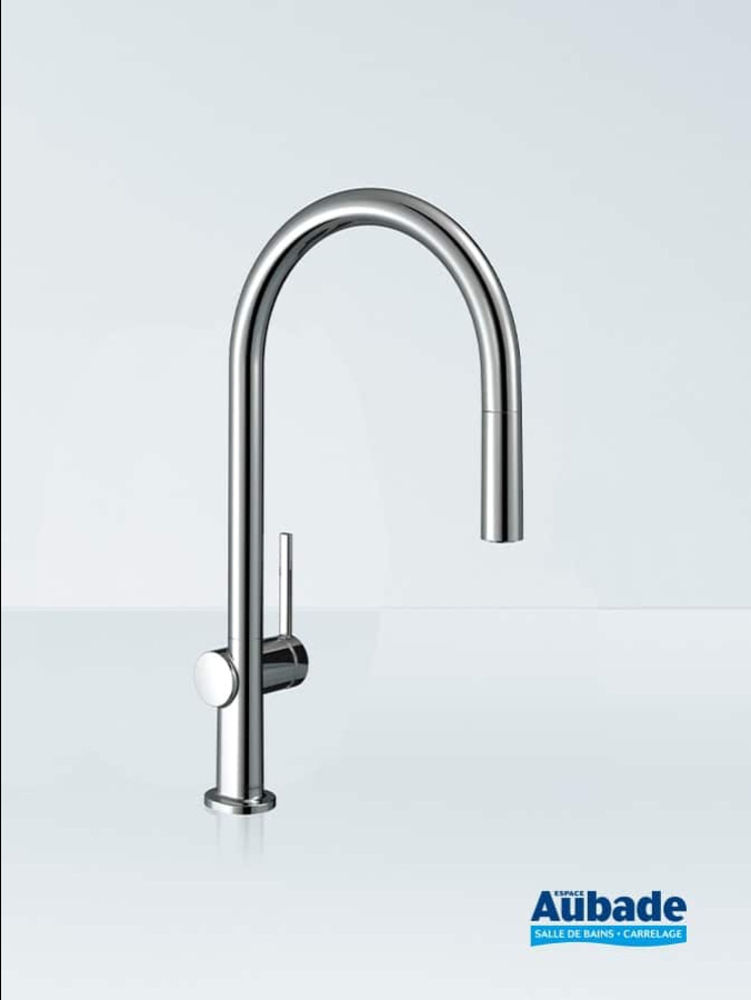 robinetterie evier talis m54 210 avec douchette extractible chrome de hansgrohe