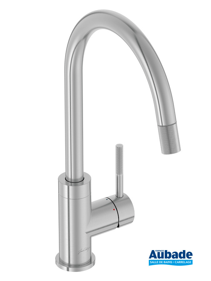 Mitigeur évier Rivoli de Jacob Delafon coloris Inox brossé