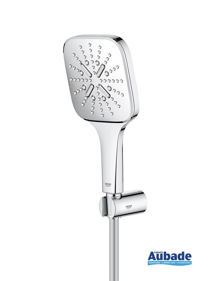 Douchette et support Rainshower SmartActive carrée