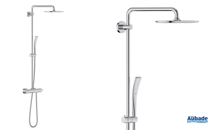 Colonne de douche Veris System de Grohe avec douchette et système SpeedClean