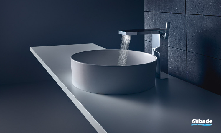 robinetterie lavabo axor myedition 230 chrome verre noir