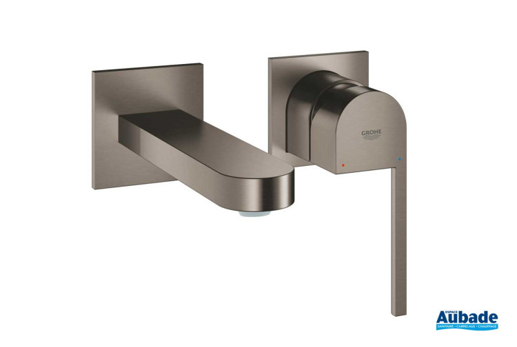 Mitigeur lavabo 2 trous taille M Plus Hard Graphite Brossé de Grohe 