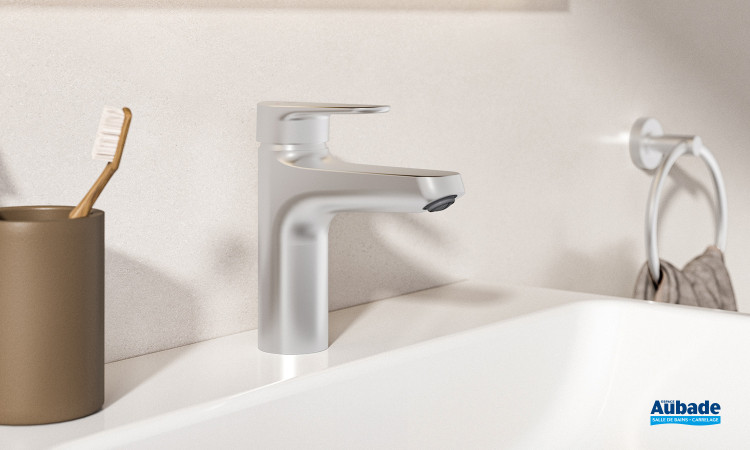 Mitigeur lavabo Alu+ Argent brossé d'Ideal Standard