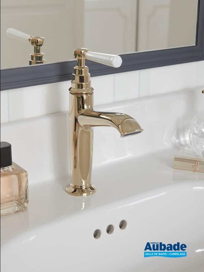Mitigeur lavabo Cléo 1889 avec poignée levier céramique de Jacob Delafon