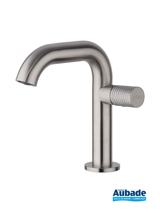 Mitigeur lavabo bas One Piece inox brossé de Paini