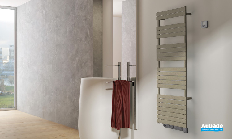 Sèche serviette Alma version électrique + soufflerie coloris Quartz 2 d'Irsap