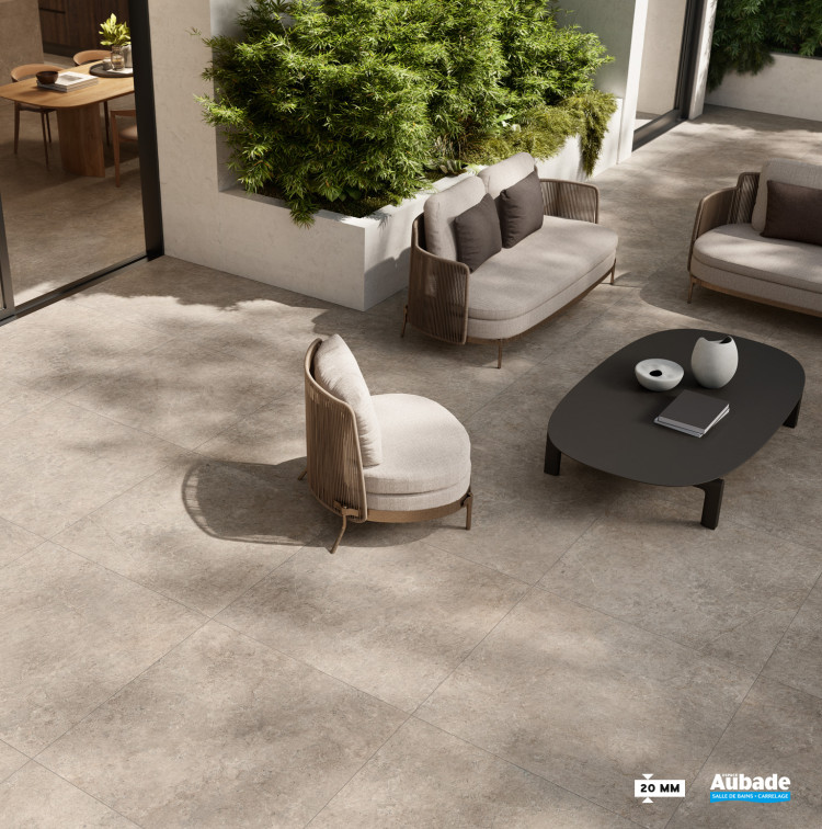 Carrelage Annapurna par Sélection Audabe format 60 x 60 cm en coloris Taupe