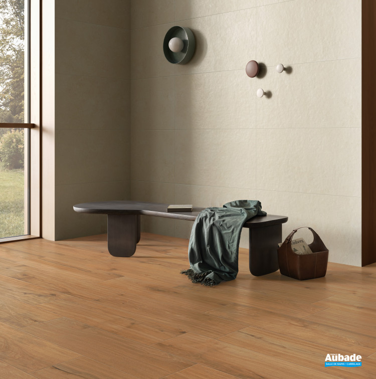 Carrelage Fougeres par Sélection Audabe format 20 x 120 cm en coloris Honey