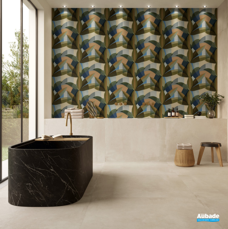 Carrelage Séville par Sélection Audabe format 90 x 90 cm en coloris Ivory